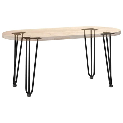 Gambe a forcina per tavolino da caffè 4 pz nere 42 cm