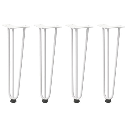 Gambe a forcina per tavolino 4 pz bianche 42 cm