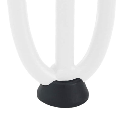 Gambe per Tavolo a Forcina 4 pz Bianco 42 cm Acciaio Massiccio