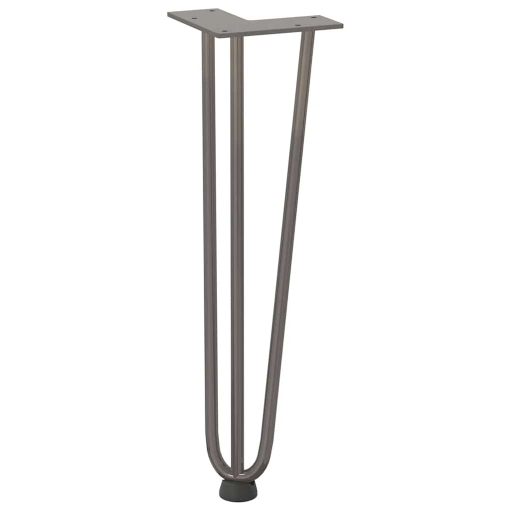 Gambe Tavolo a Forcina 4 pz 42 cm Acciaio Massiccio