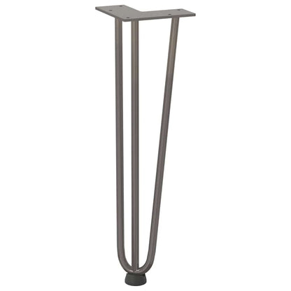 Gambe Tavolo a Forcina 4 pz 42 cm Acciaio Massiccio