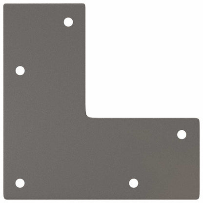 Gambe a forcina per tavolino 4 pz in acciaio naturale 42 cm