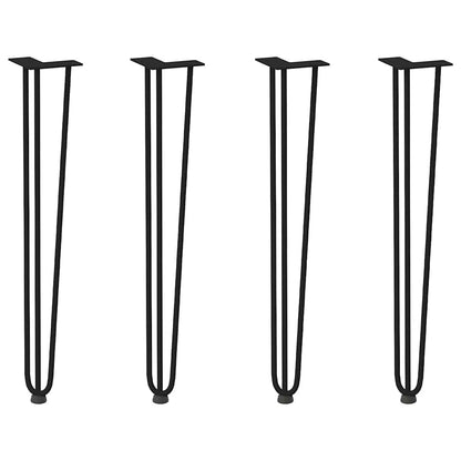 Gambe a forcina per tavoli consolle 4 pz Nero 72 cm
