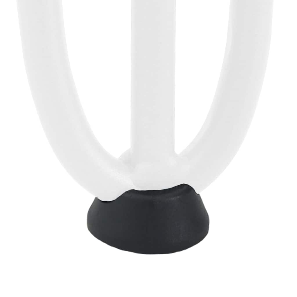 Gambe per Tavolo a Forcina 4 pz Bianco 72 cm Acciaio Massiccio