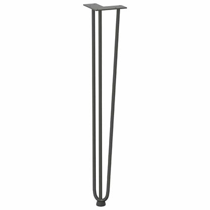 Gambe Tavolo a Forcina 4 pz Antracite 72 cm Acciaio Massiccio