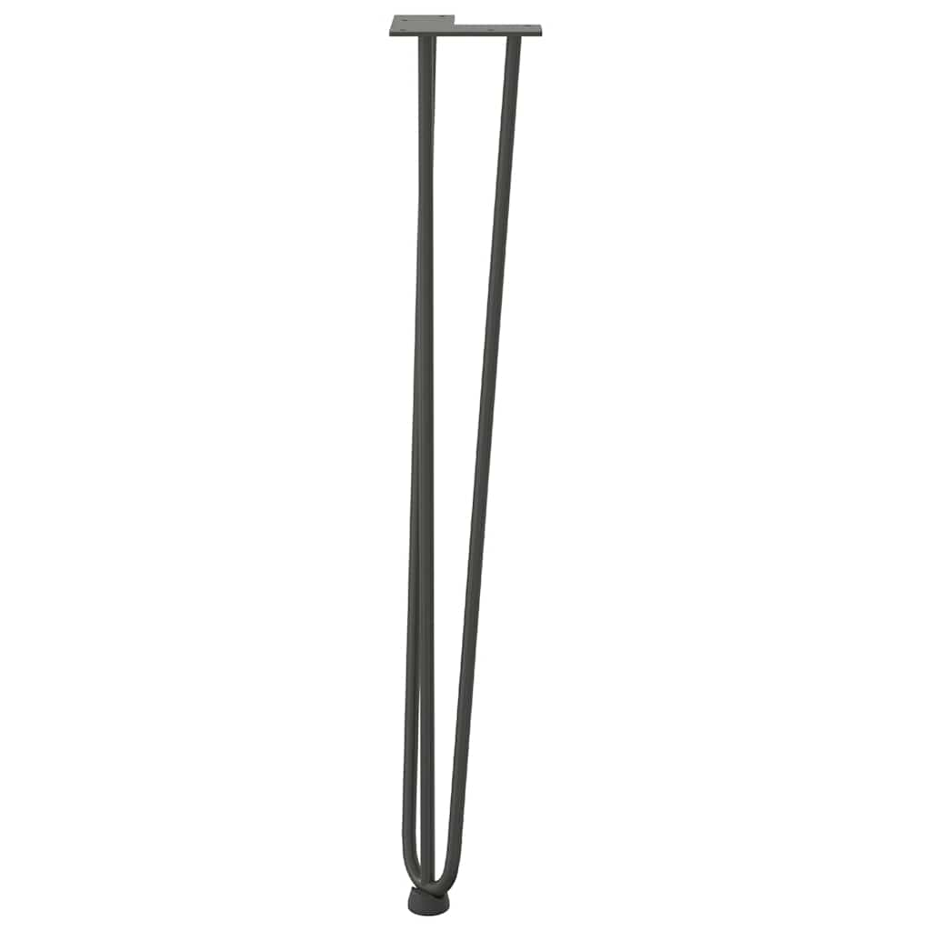 Gambe Tavolo a Forcina 4 pz Antracite 72 cm Acciaio Massiccio