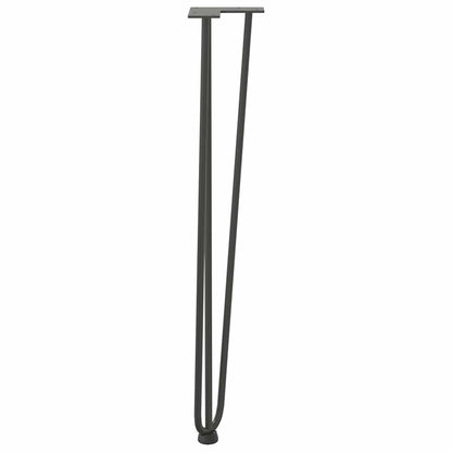 Gambe Tavolo a Forcina 4 pz Antracite 72 cm Acciaio Massiccio