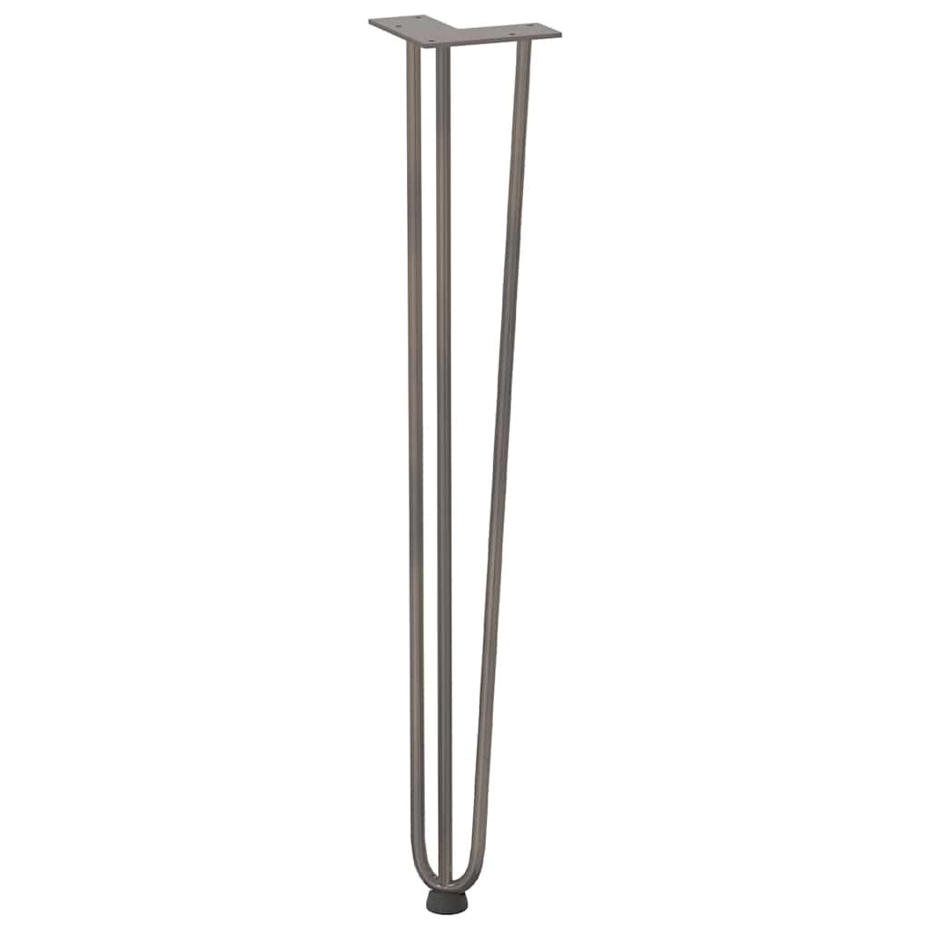 Gambe Tavolo a Forcina 4 pz 72 cm Acciaio Massiccio