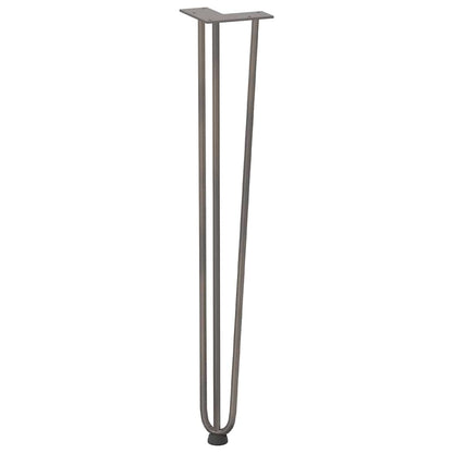 Gambe Tavolo a Forcina 4 pz 72 cm Acciaio Massiccio