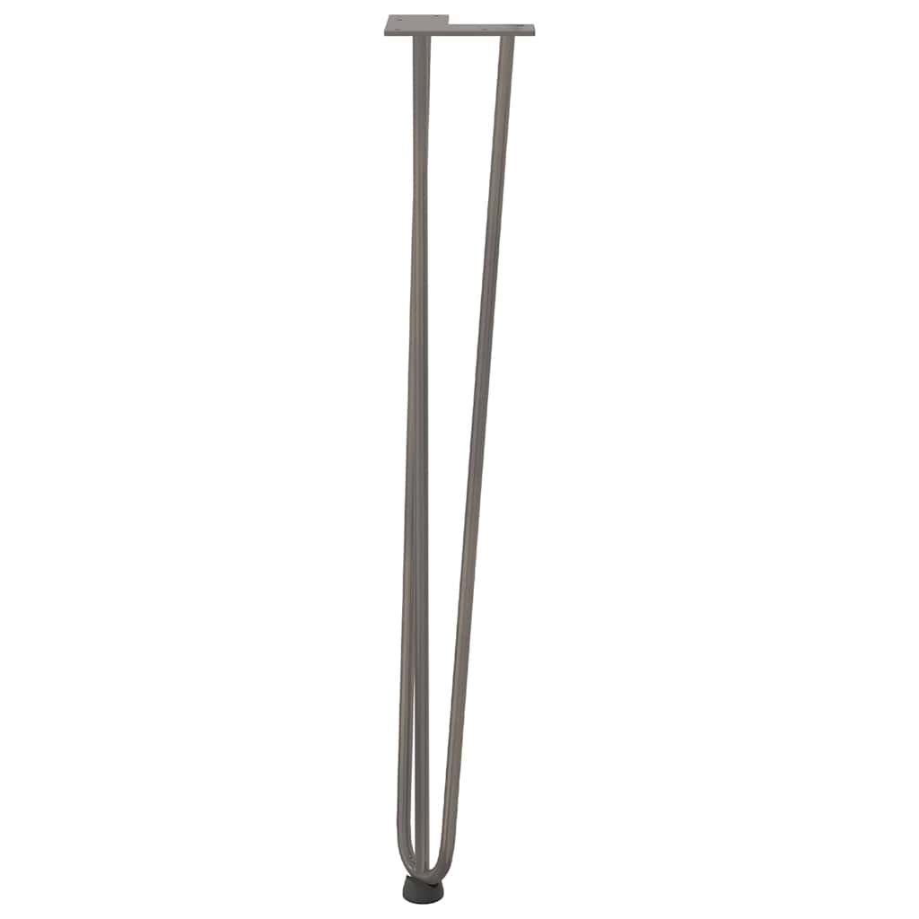 Gambe Tavolo a Forcina 4 pz 72 cm Acciaio Massiccio