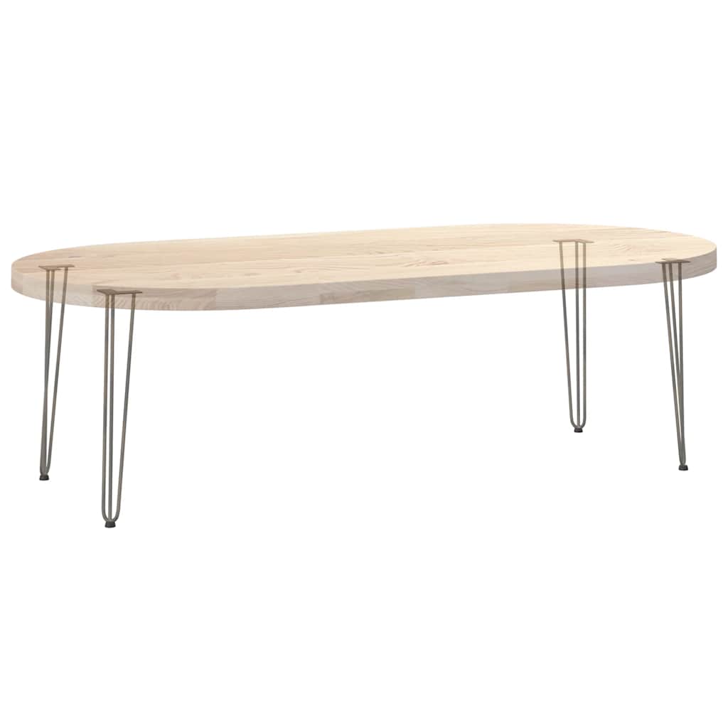 Gambe a forcina per tavoli consolle 4 pz acciaio naturale 72 cm