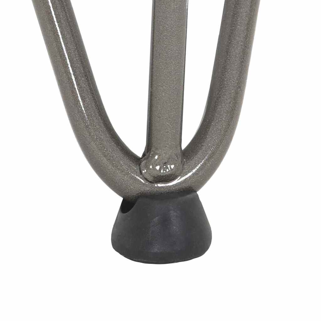 Gambe a forcina per tavoli consolle 4 pz acciaio naturale 72 cm