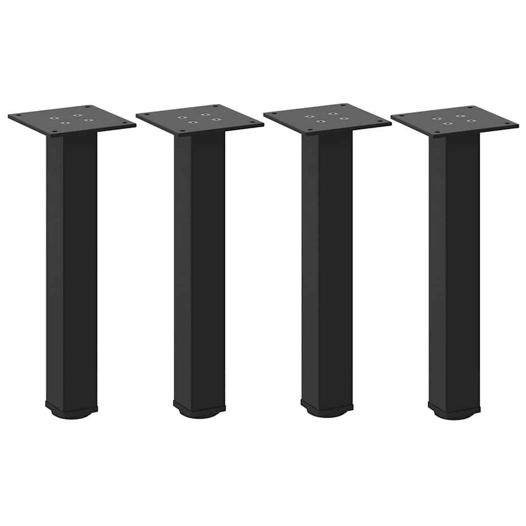 Gambe per Tavolino da Caffè 4 pz Nere 30-32 cm Acciaio
