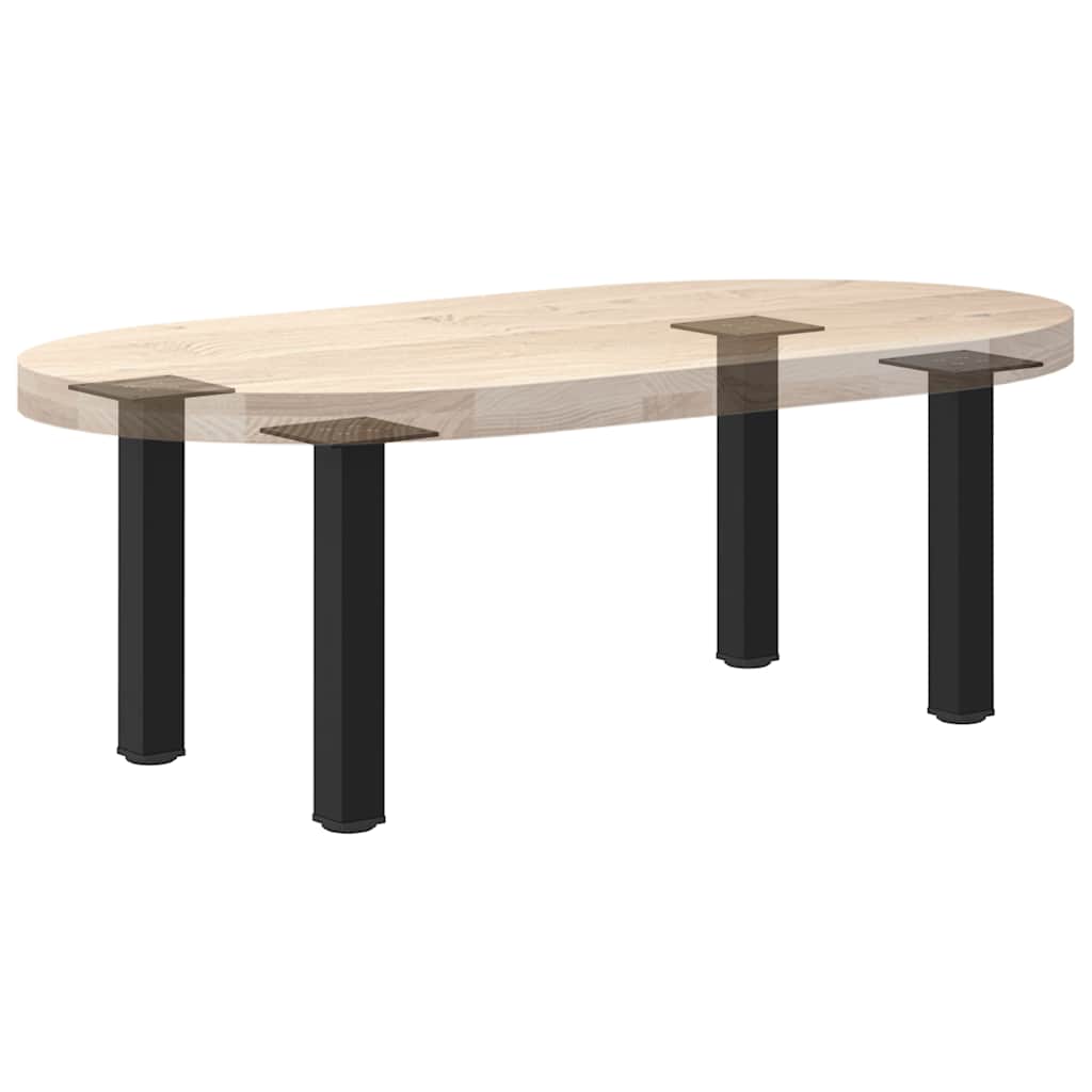 Gambe per Tavolino da Caffè 4 pz Nere 30-32 cm Acciaio