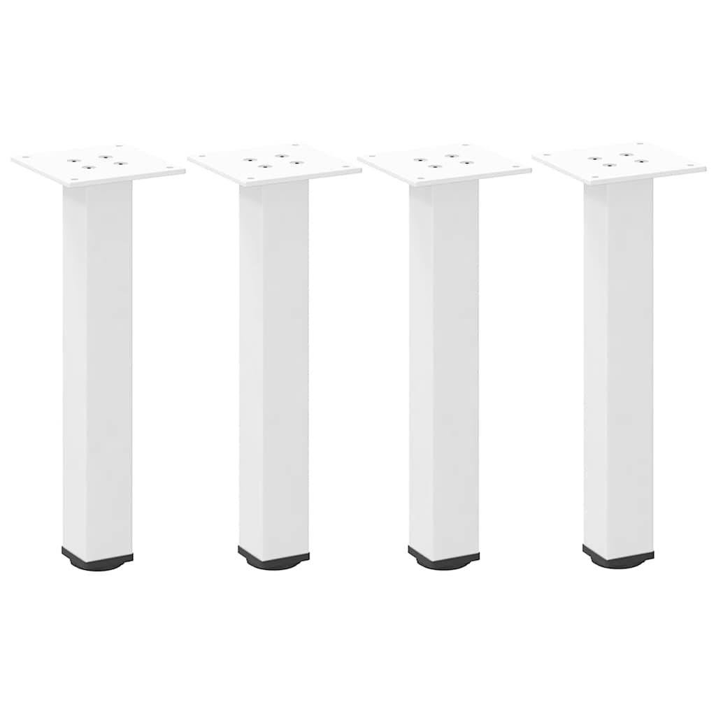 Gambe per Tavolino da Caffè 4 pz Bianche 30-32 cm Acciaio