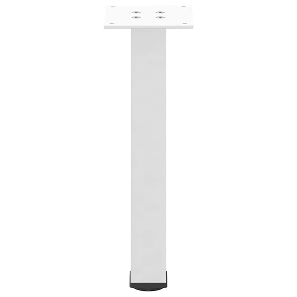 Gambe per Tavolino da Caffè 4 pz Bianche 30-32 cm Acciaio