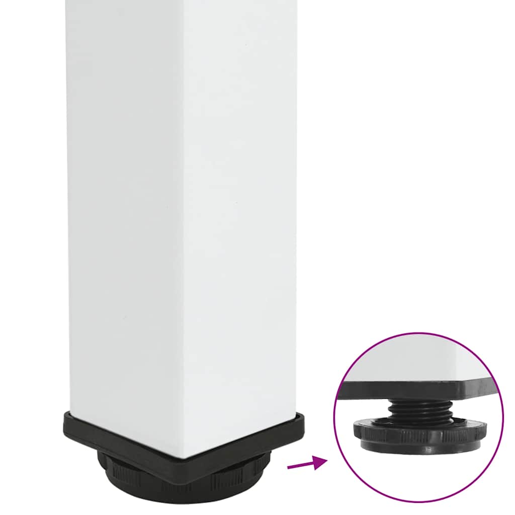 Gambe per Tavolino da Caffè 4 pz Bianche 30-32 cm Acciaio