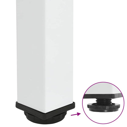 Gambe per Tavolino da Caffè 4 pz Bianche 30-32 cm Acciaio