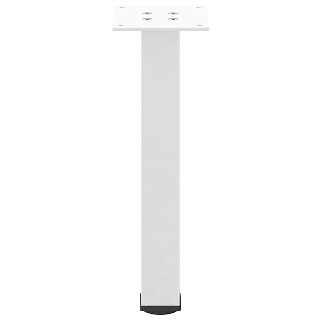 Gambe per Tavolino 4 pz Bianco 42-44 cm in Acciaio