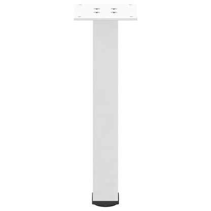 Gambe per Tavolino 4 pz Bianco 42-44 cm in Acciaio