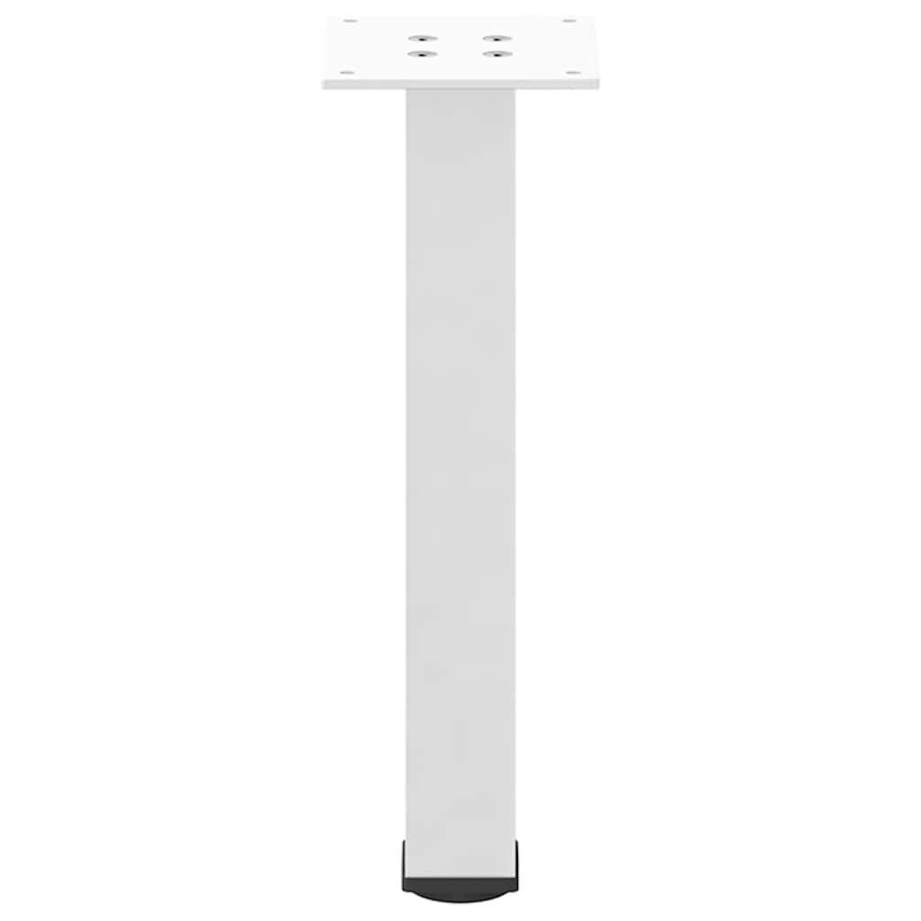 Gambe per Tavolino 4 pz Bianco 42-44 cm in Acciaio