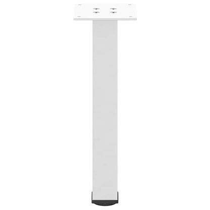 Gambe per Tavolino 4 pz Bianco 42-44 cm in Acciaio