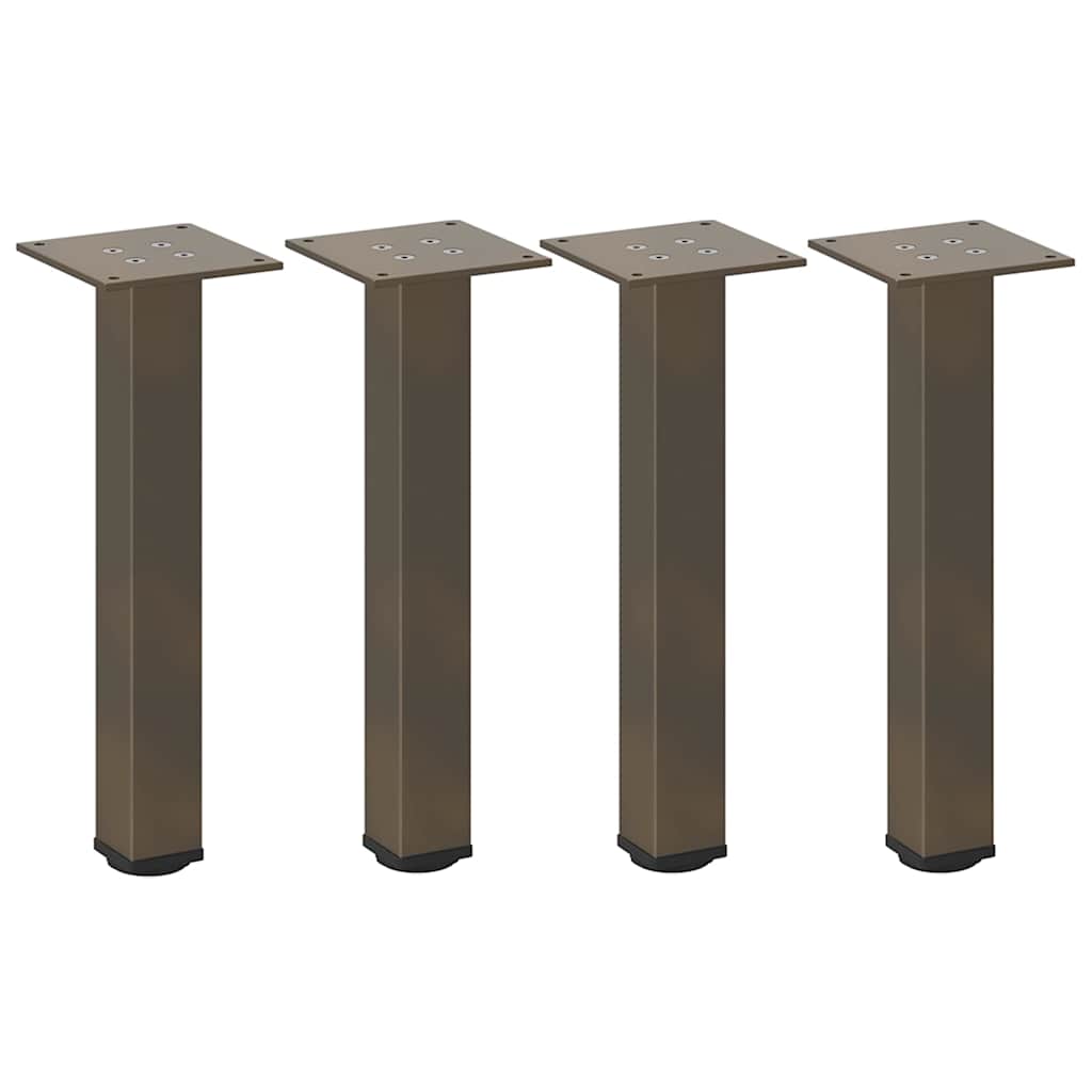 Gambe per Tavolino da Caffè 4 pz Naturale 42-44 cm Acciaio