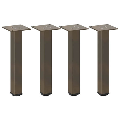 Gambe per Tavolino da Caffè 4 pz Naturale 42-44 cm Acciaio