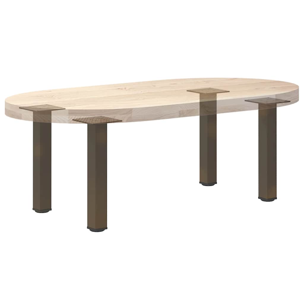 Gambe per Tavolino da Caffè 4 pz Naturale 42-44 cm Acciaio