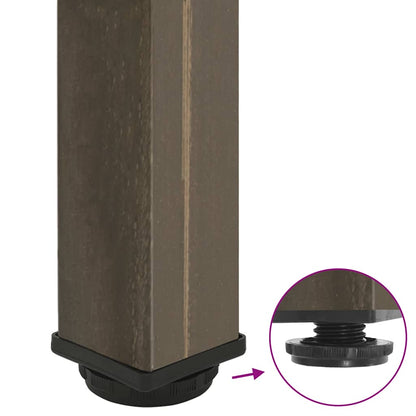 Gambe per Tavolino da Caffè 4 pz Naturale 42-44 cm Acciaio