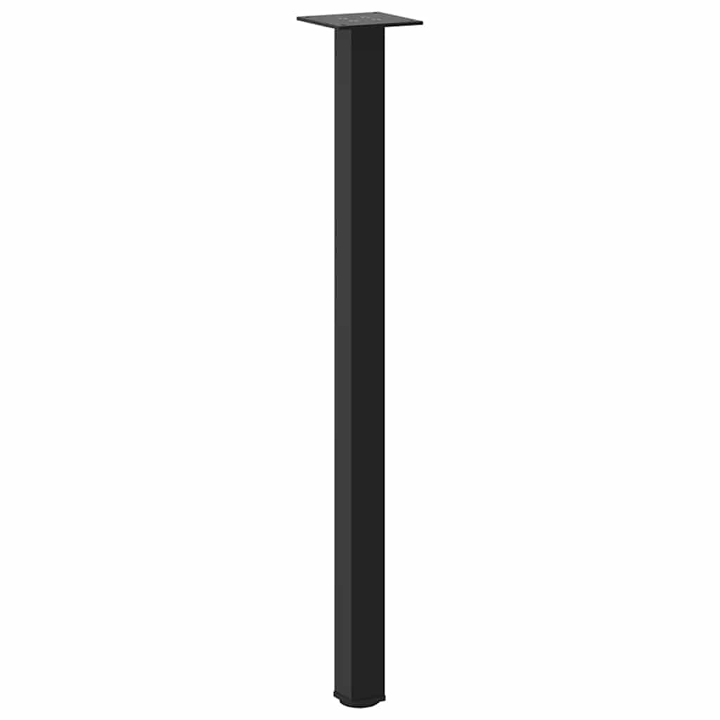 Gambe per Tavolino 4 pz Nero 72-74 cm in Acciaio