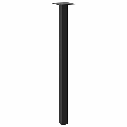 Gambe per Tavolino 4 pz Nero 72-74 cm in Acciaio