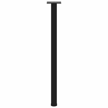 Gambe per tavolo consolle 4 pz nere 72-74 cm in acciaio