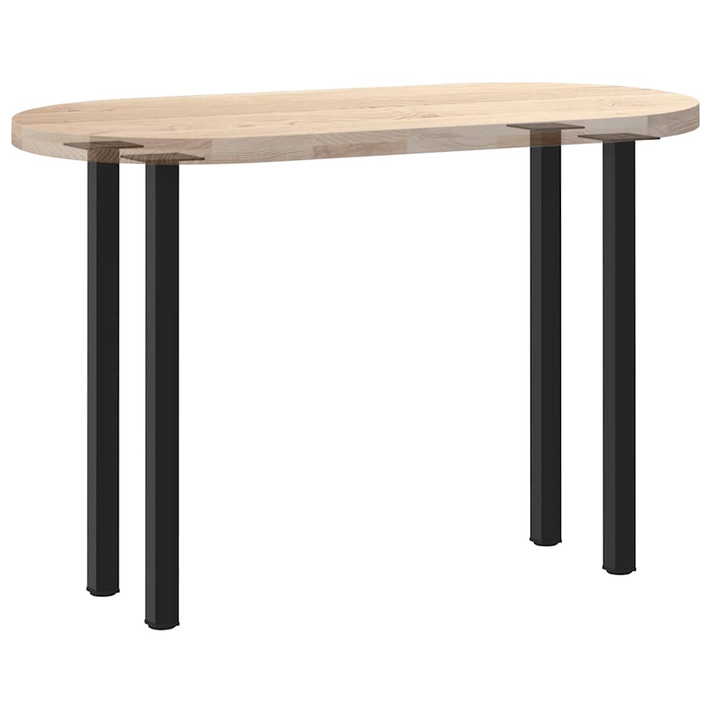 Gambe per tavolo consolle 4 pz nere 72-74 cm in acciaio