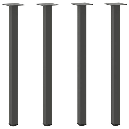 Gambe per tavolo consolle 4 pz Antracite 72-74 cm Acciaio