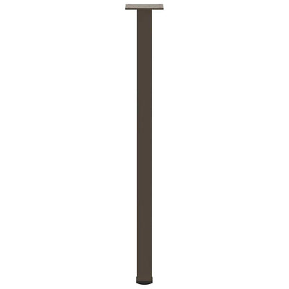 Gambe per tavolo consolle 4 pz in acciaio naturale 72-74 cm