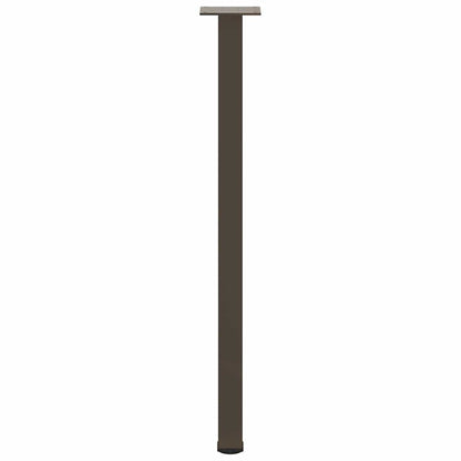 Gambe per tavolo consolle 4 pz in acciaio naturale 72-74 cm