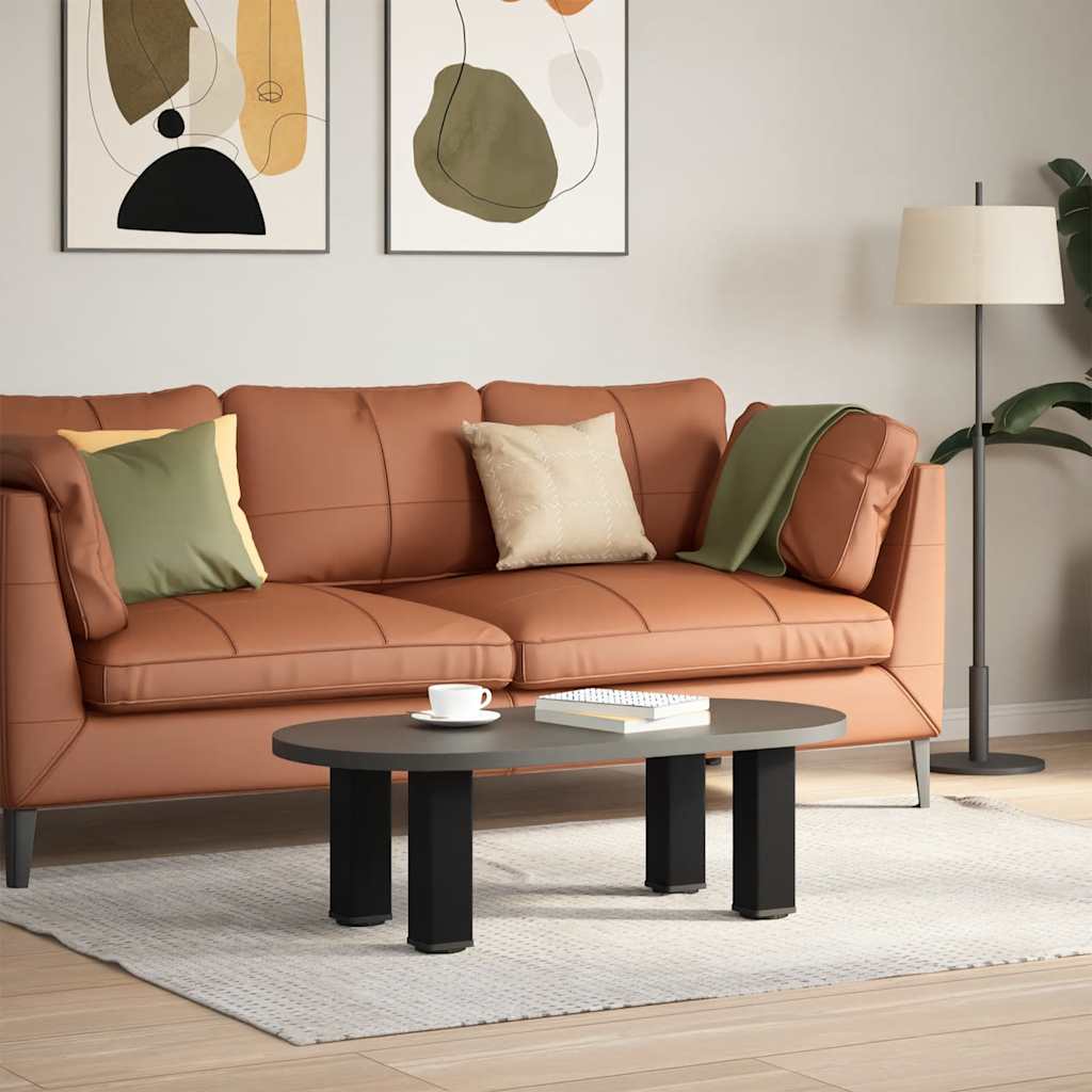 Gambe per Tavolino da Caffè 4 pz Nere 30-32 cm Acciaio