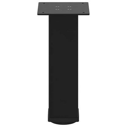 Gambe per Tavolino da Caffè 4 pz Nere 30-32 cm Acciaio