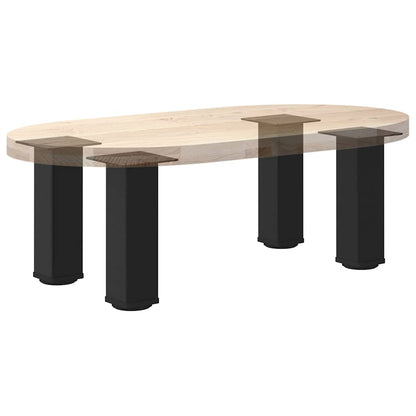 Gambe per Tavolino da Caffè 4 pz Nere 30-32 cm Acciaio