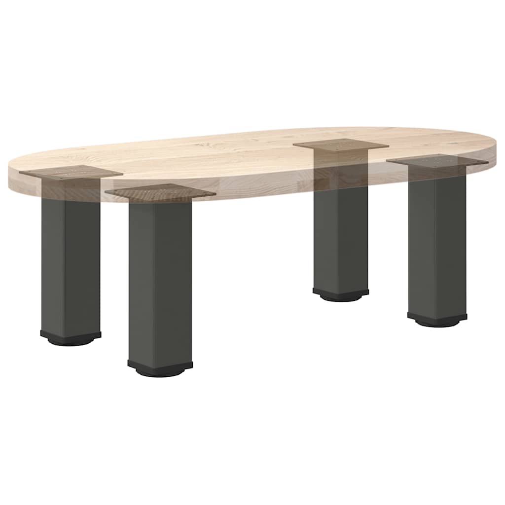 Gambe per tavolino 4 pz Antracite 30-32 cm Acciaio