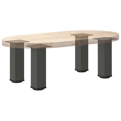 Gambe per tavolino 4 pz Antracite 30-32 cm Acciaio