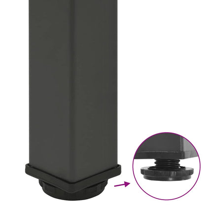 Gambe per tavolino 4 pz Antracite 30-32 cm Acciaio