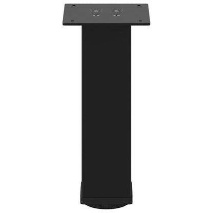 Gambe per Tavolino da Caffè 4 pz Nere 42-44 cm Acciaio