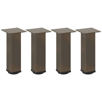 Gambe per Tavolino da Caffè 4 pz Naturale 42-44 cm Acciaio