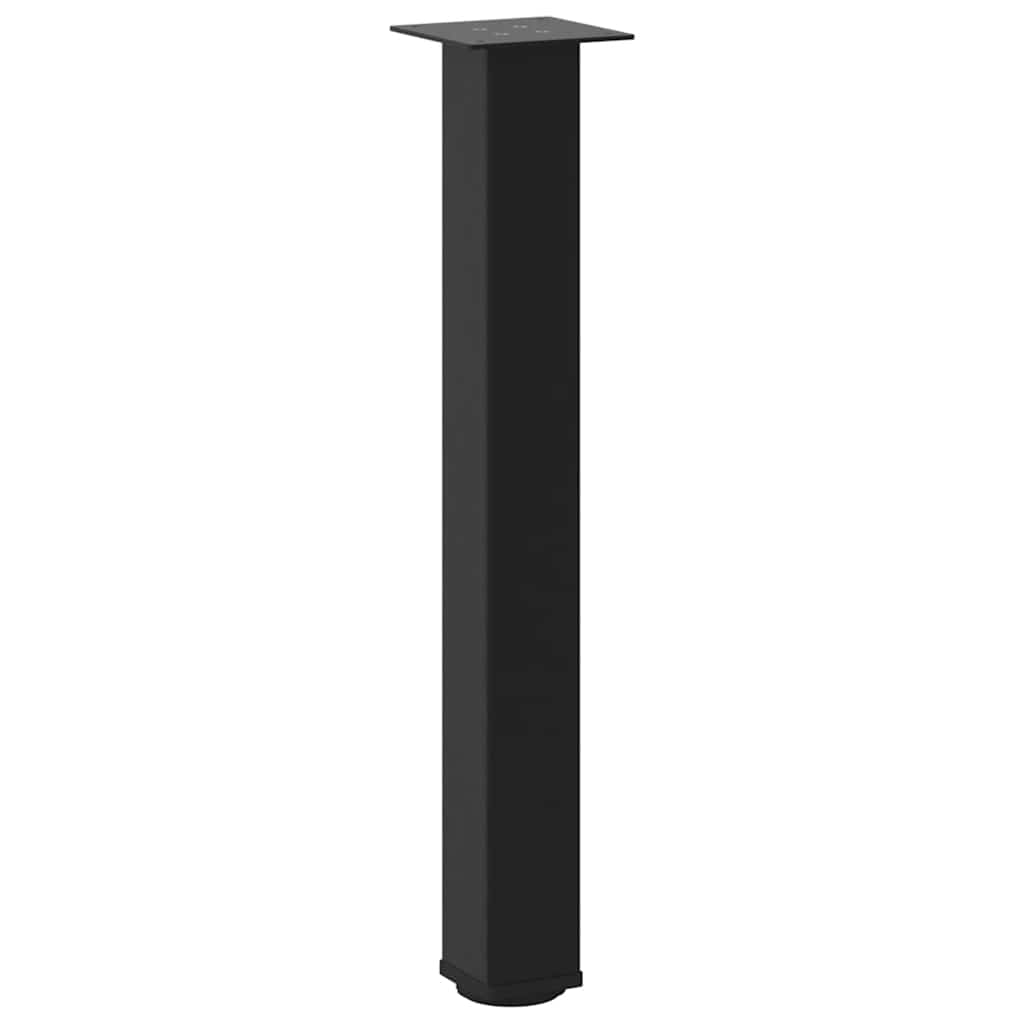 Gambe per Tavolino 4 pz Nero 72-74 cm in Acciaio