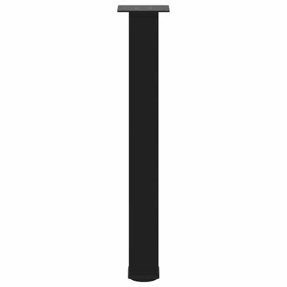 Gambe per Tavolino 4 pz Nero 72-74 cm in Acciaio