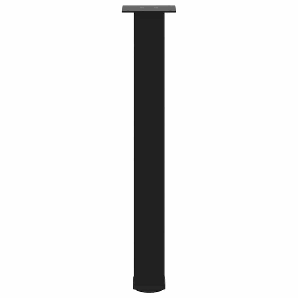 Gambe per Tavolino 4 pz Nero 72-74 cm in Acciaio