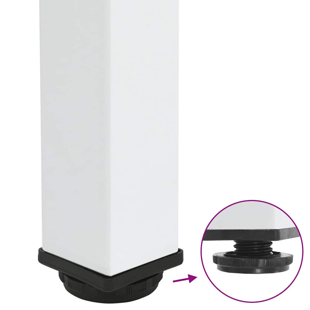 Gambe per tavolo consolle 4 pz Bianche 72-74 cm Acciaio