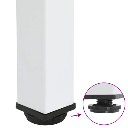 Gambe per tavolo consolle 4 pz Bianche 72-74 cm Acciaio